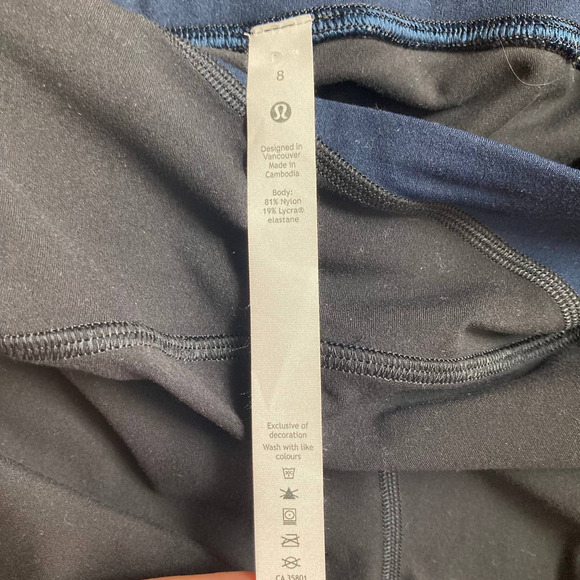 Lululemon Nulu Colour Block Tight True Navy BLK - Picture 10 of 14